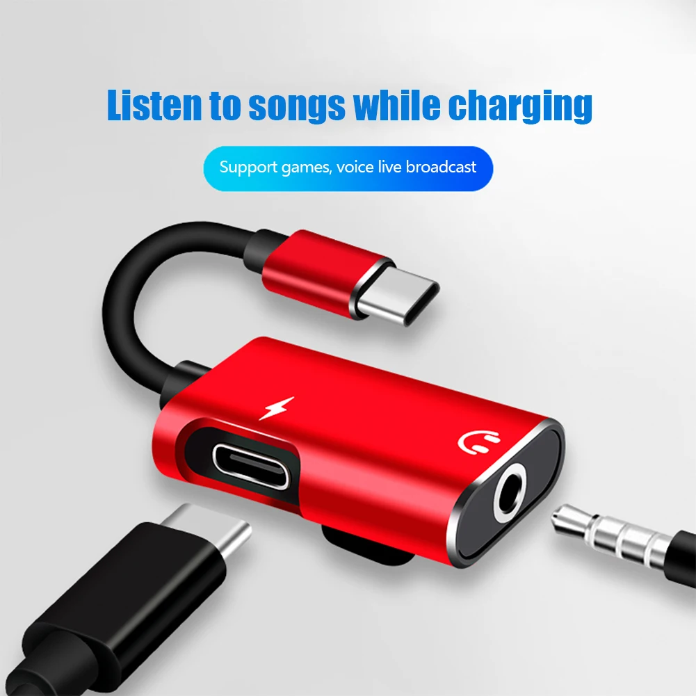 Earphone Splitter Jack - محول USB-C إلى جاك 3.5 ملم