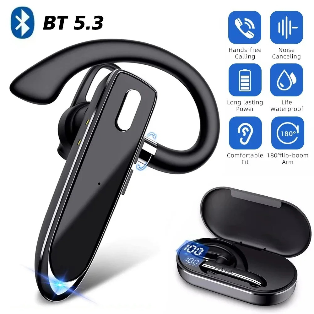 Bluetooth Headset On Ear - سماعات بلوتوث لاسلكية مع ميكروفون سماعة