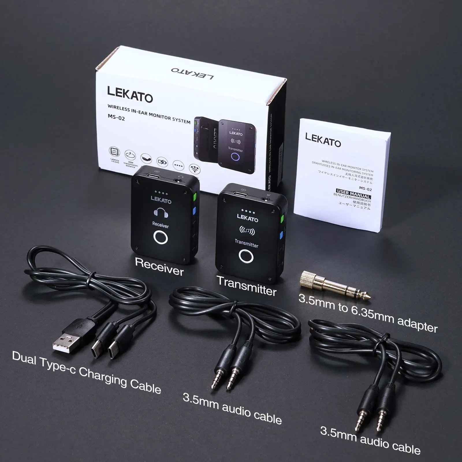 In Ear Monitor Iem - Lekato Ms-02 نظام Iem اللاسلكي -