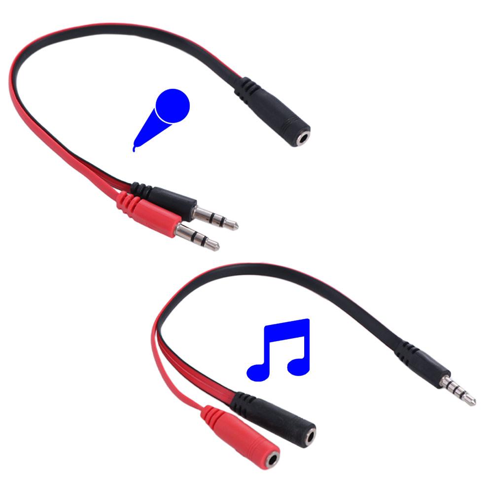 Earphone Splitter Jack - 1 ذكر إلى 2 أنثى 3.5