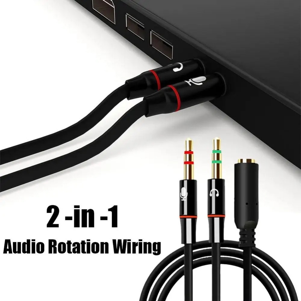 Audio Splitter Y - 3.5 مللي متر سماعة ميكروفون مقسم