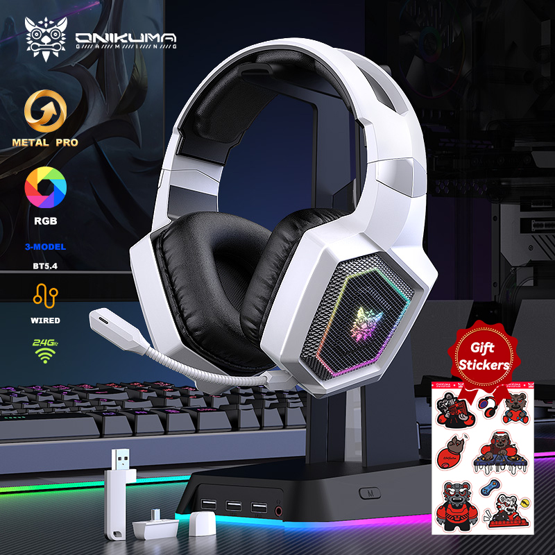 Gaming Headset Rgb - ONIKUMA 2.4 جيجا هرتز سماعة الألعاب