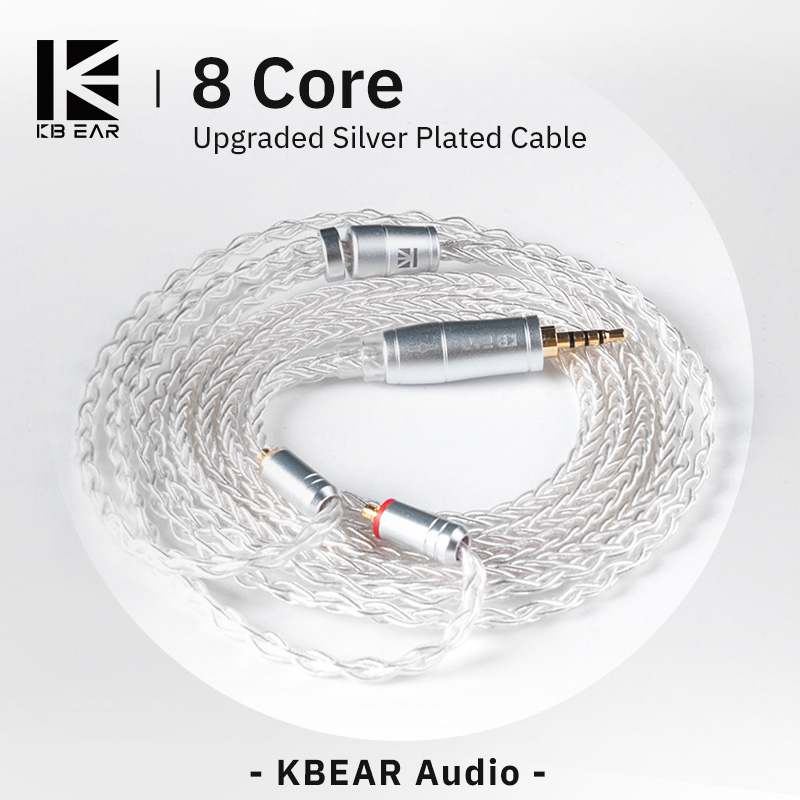 In Ear Monitor Iem - KBEAR 8 Core ترقية الفضة السلكية