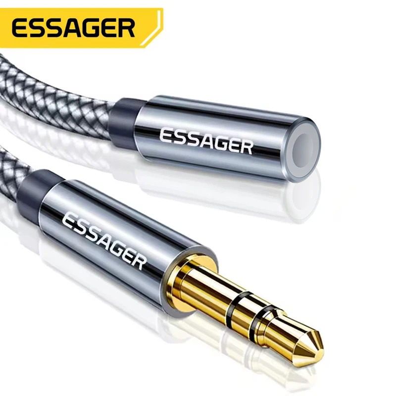 Earphone Splitter Jack - كابل تمديد سماعة الرأس Essager، كابل