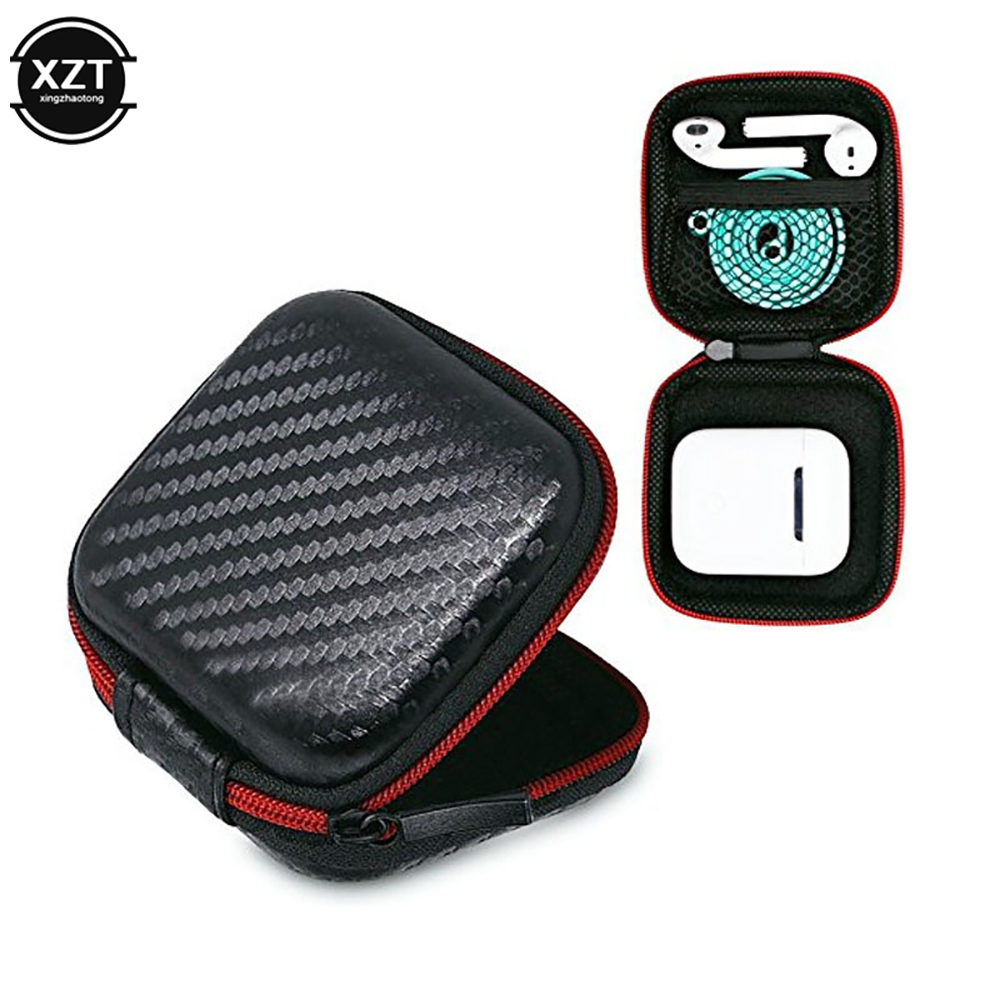 Headphone Case Hard - سماعة حقيبة صغيرة سستة مربع صندوق