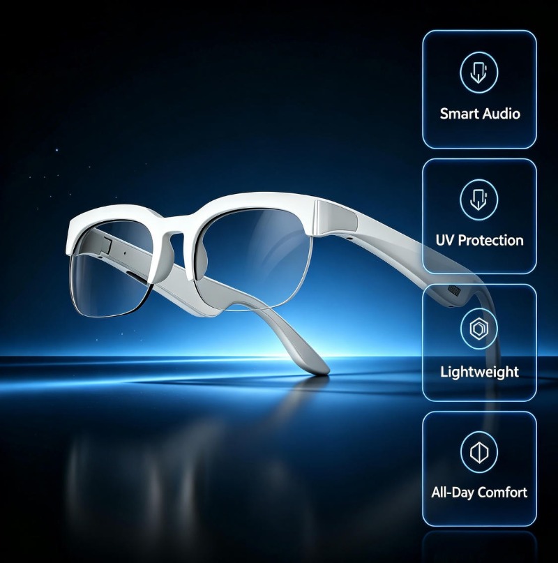 Bluetooth Headset On Ear - نظارات شمسية XG89 2026 للترجمة الفورية