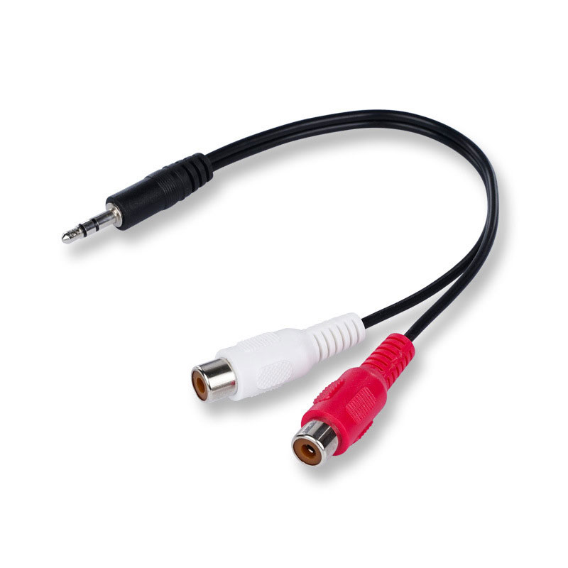 Earphone Splitter Jack - كابل محول ذكر 3.5 إلى 2RCA