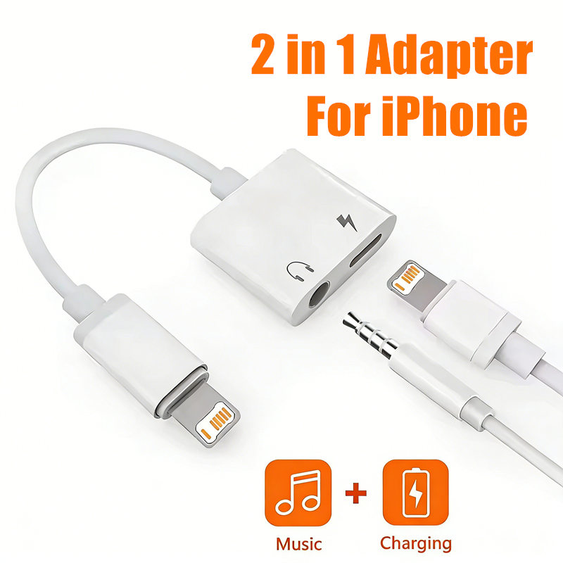 Earphone Splitter Jack - محول شحن وصوت 2 في 1