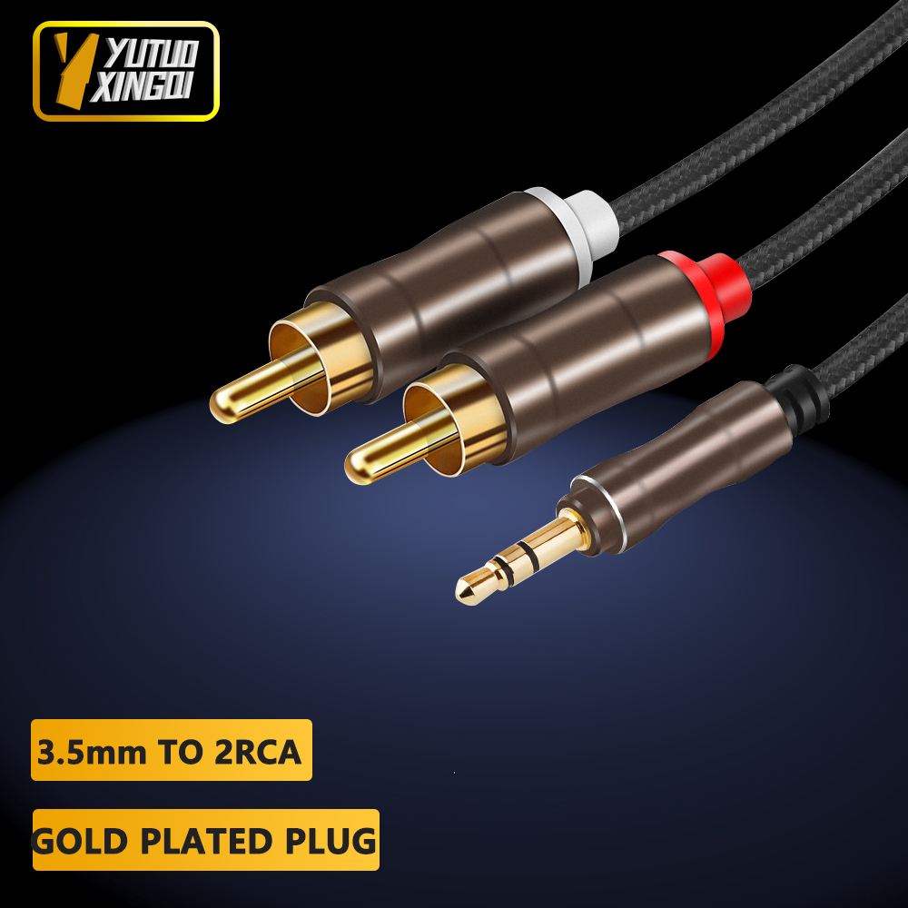 Cable Extension 3.5 - 3.5 مللي متر إلى 2RCA مزدوج