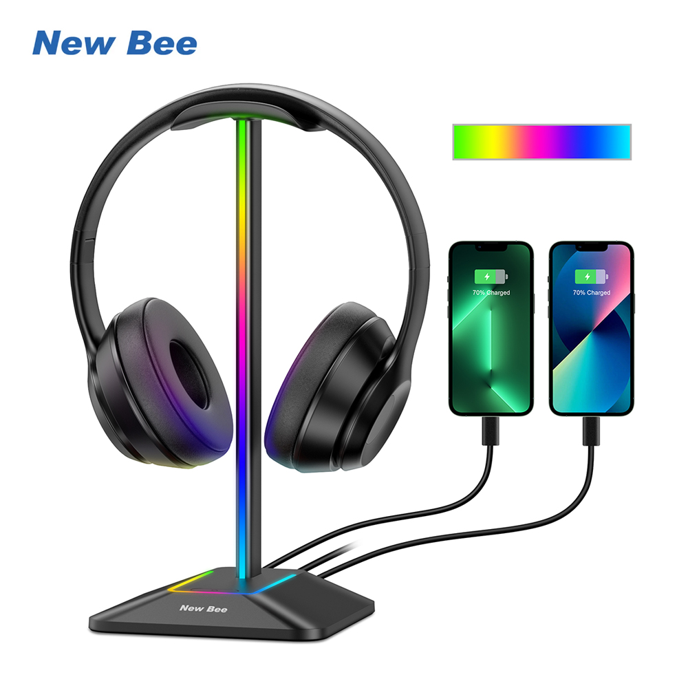 جديد Bee Z8 RGB سماعات حامل حا - مراجعة Headphone Stand Desk وسعره