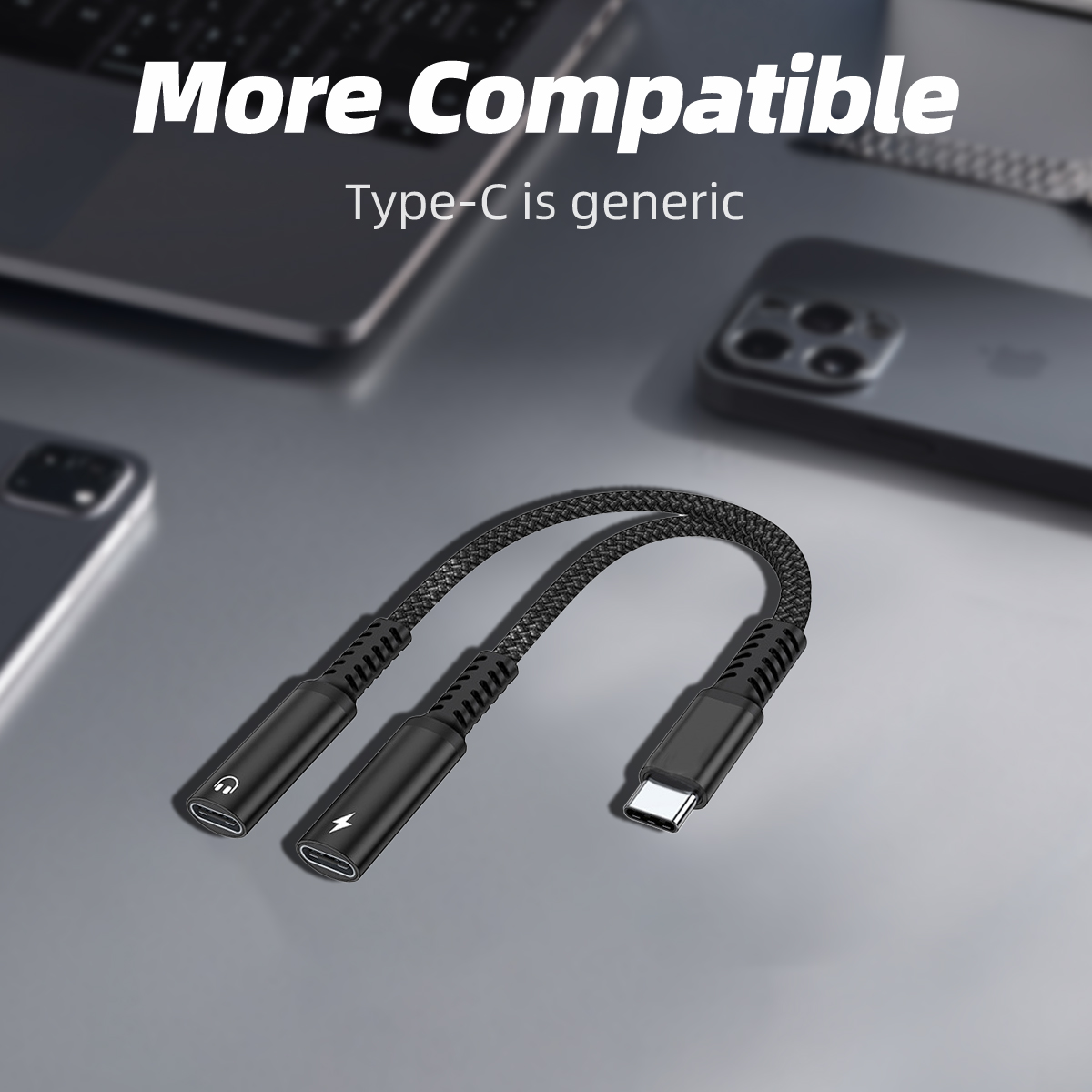 محول USB C ثنائي المنفذ 2 في 1 - مراجعة Earphone Splitter Jack وسعره