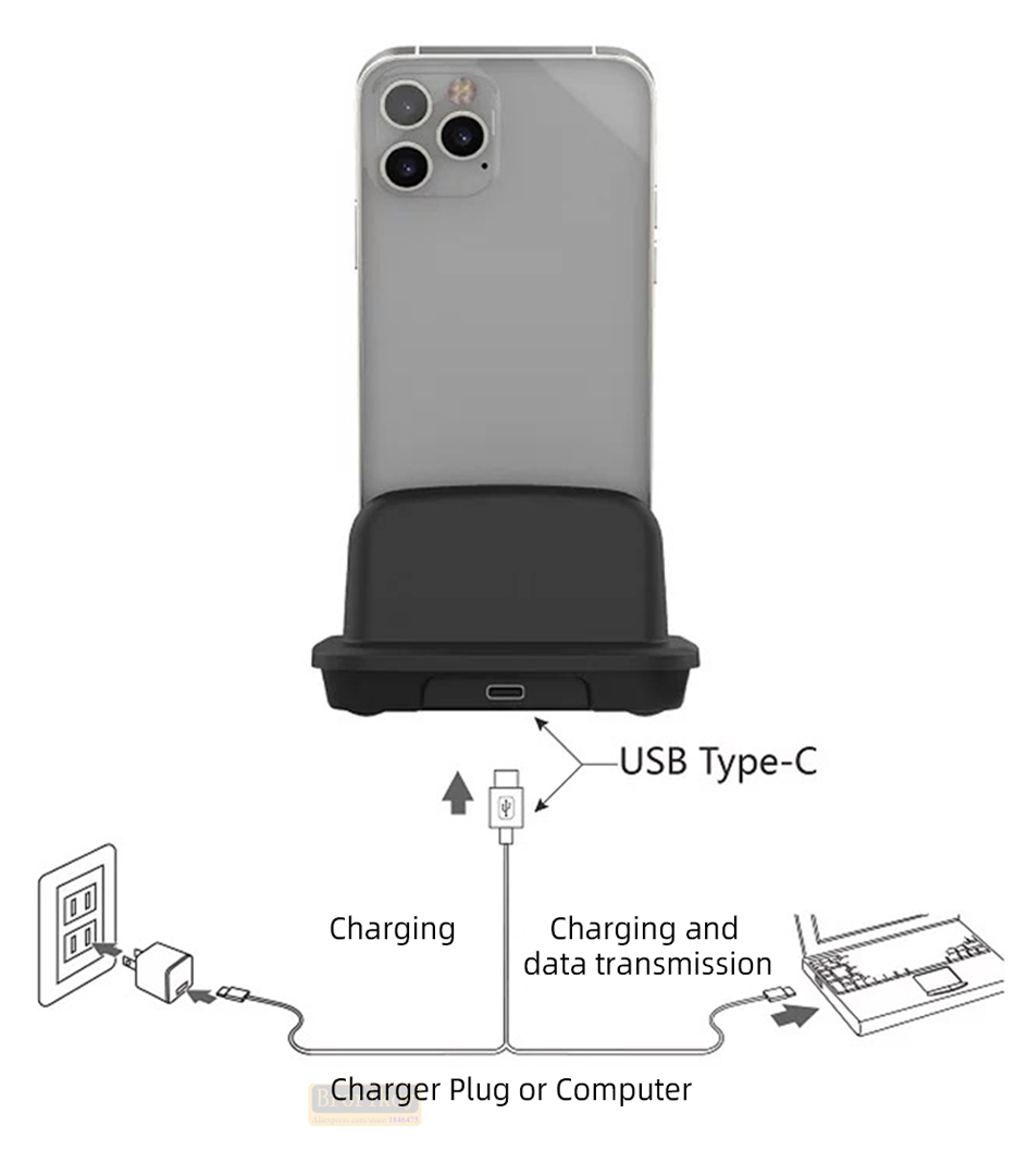 حامل شحن لاسلكي 120 واط مع منف - مراجعة Usb C Earphone وسعره