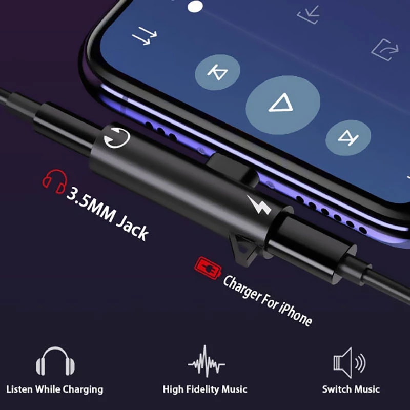 2 In1 محول الفاصل آيفون 14 13  - مراجعة Earphone Splitter Jack وسعره