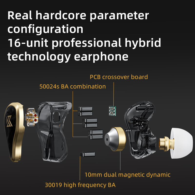 سماعات KZ ZAS السلكية المعدنية - مراجعة Audiophile Headphone Wired وسعره