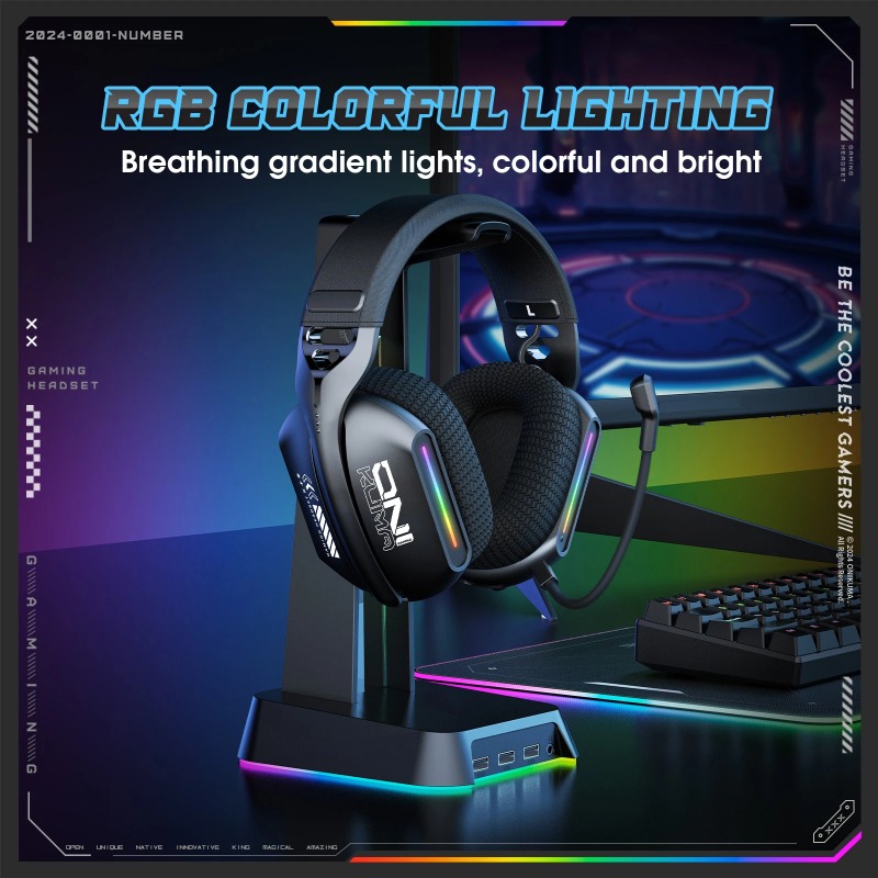 سماعة ألعاب لاسلكية ONIKUMA GT - مراجعة Gaming Headset Rgb وسعره