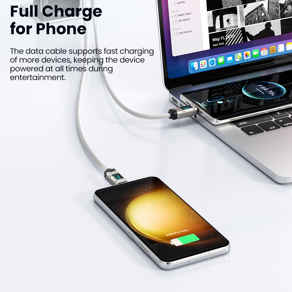 Toocki PD 66 واط USB C كابل 6A - مراجعة Usb C Earphone وسعره