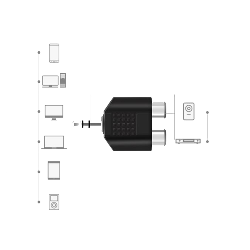 1/2/4 قطعة كابل صوت ستيريو 3.5 - مراجعة Earphone Splitter Jack وسعره