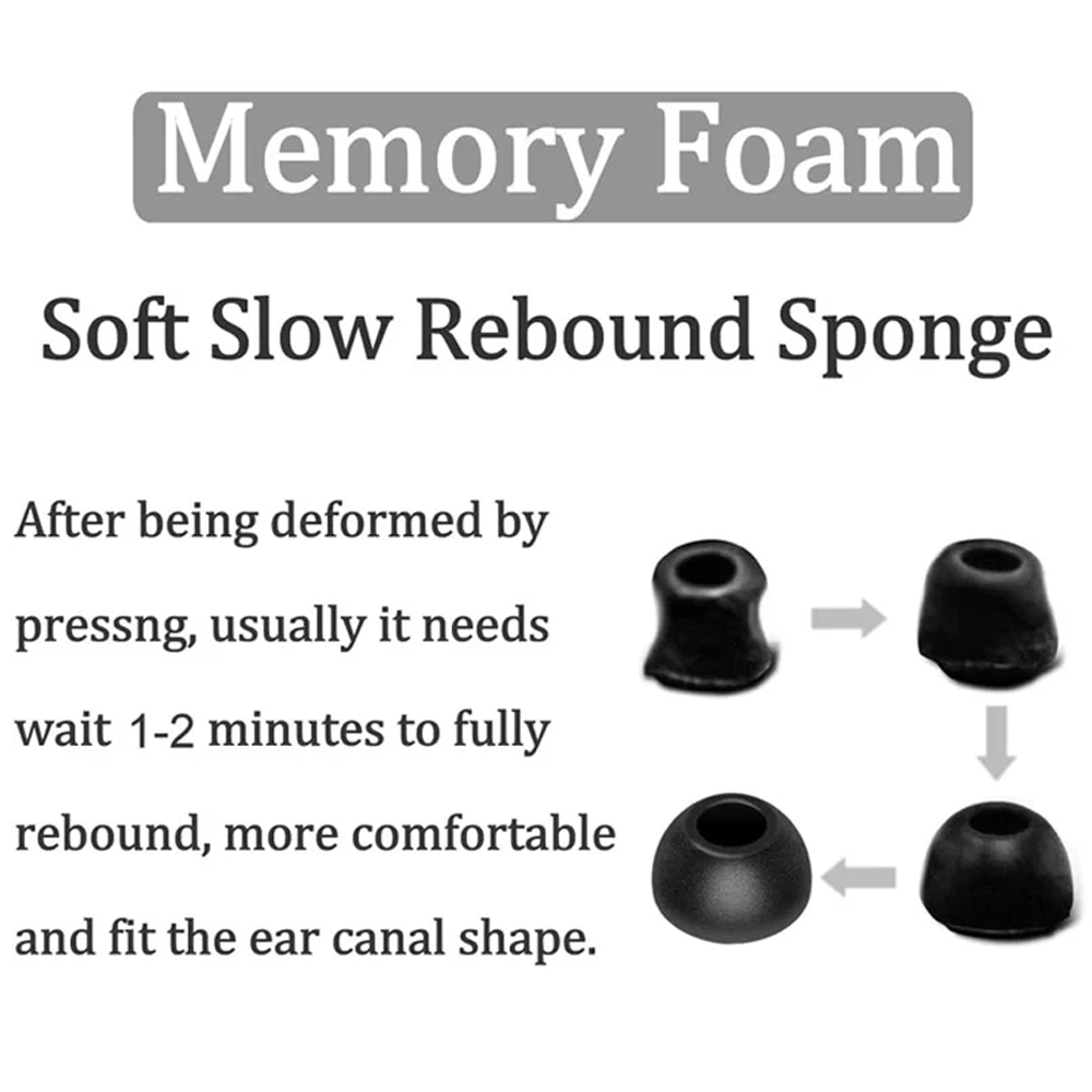 أغطية أذن من الإسفنج الذاكر لس - مراجعة Earphone Foam Tip وسعره