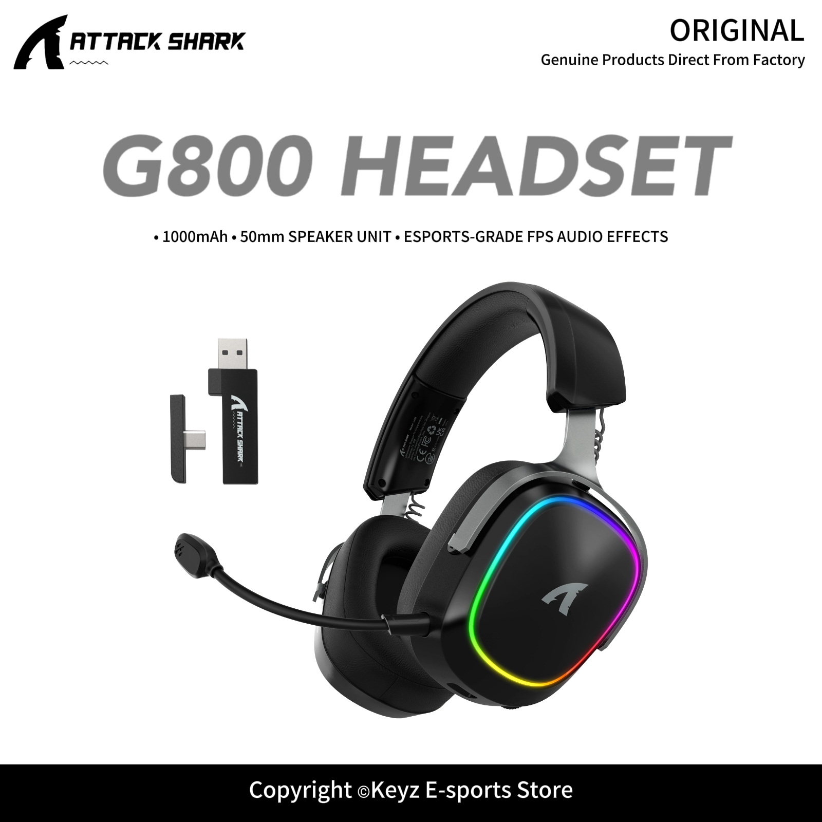 سماعة ألعاب لاسلكية ATTACK SHA - مراجعة Gaming Headset Rgb وسعره