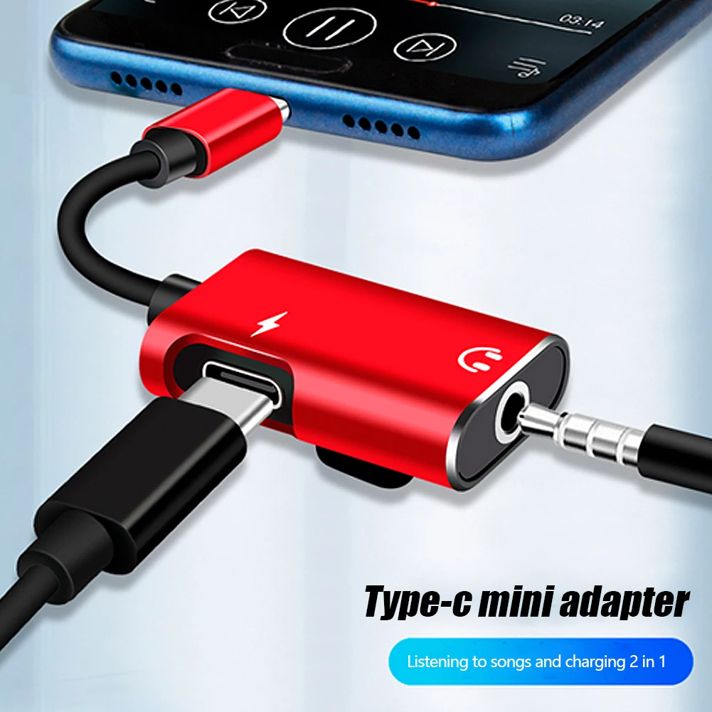 محول USB-C إلى جاك 3.5 ملم 2 ف - مراجعة Earphone Splitter Jack وسعره