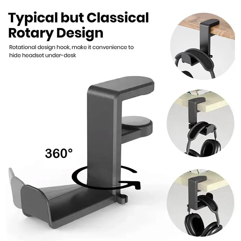 يونيفرسال ديسكتوب 360 °   حامل - مراجعة Headphone Stand Desk وسعره