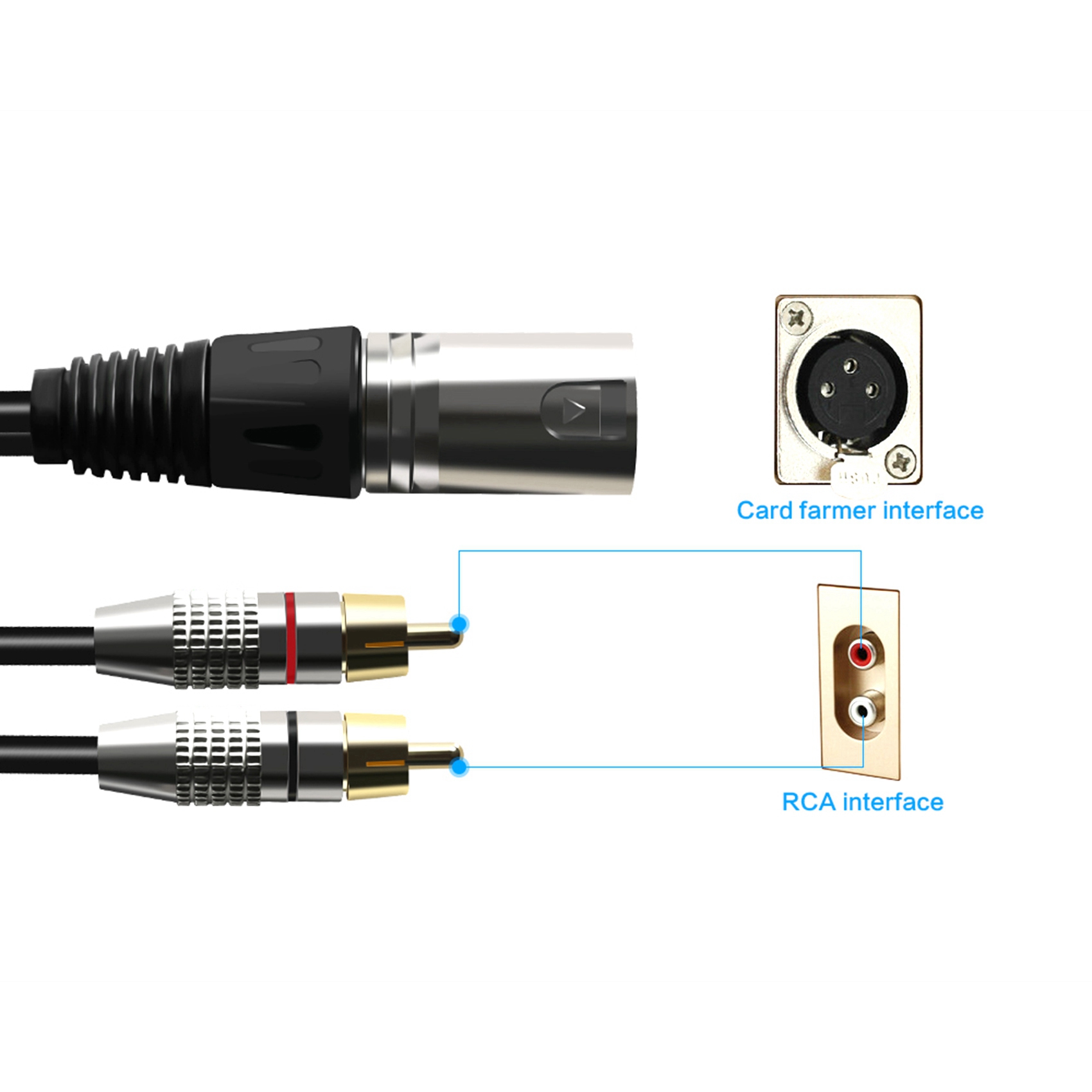 موصل كابل صوت ستيريو ، سلك مقس - مراجعة Audio Splitter Y وسعره