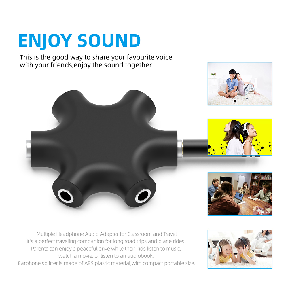 محول سماعات أذن بمقبس 3.5 ملم، - مراجعة Earphone Splitter Jack وسعره