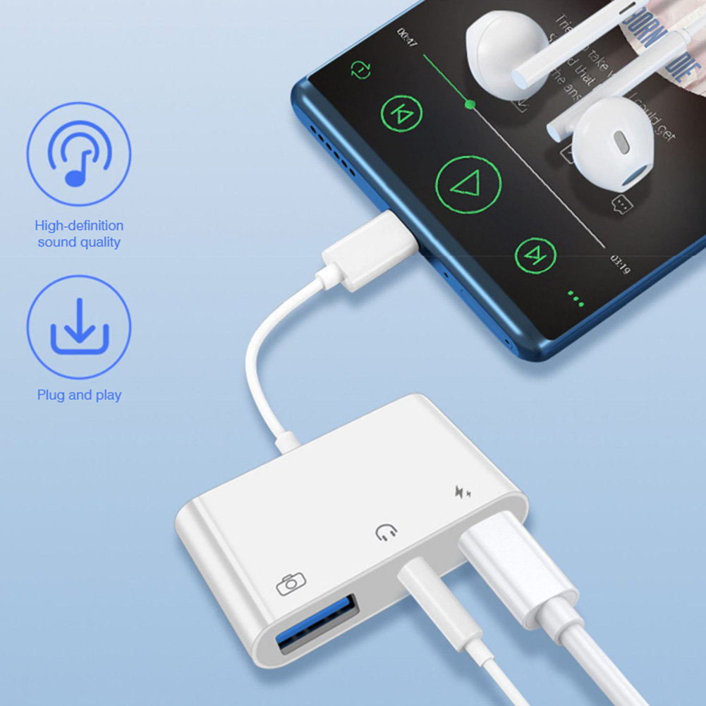 محول صوتي 3 في 1 من النوع C إل - مراجعة Earphone Splitter Jack وسعره