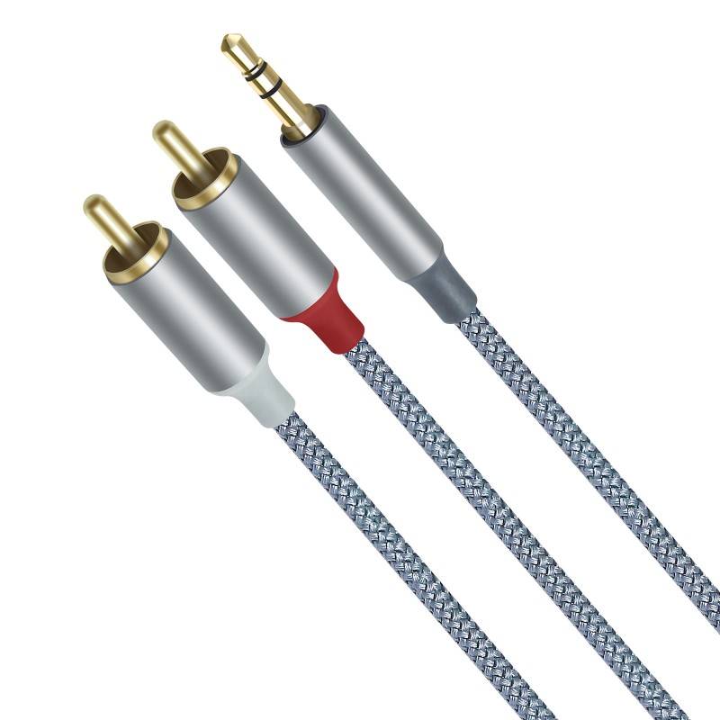 3 قطعة Hifi Y الفاصل محول كابل - مراجعة Audio Splitter Y وسعره