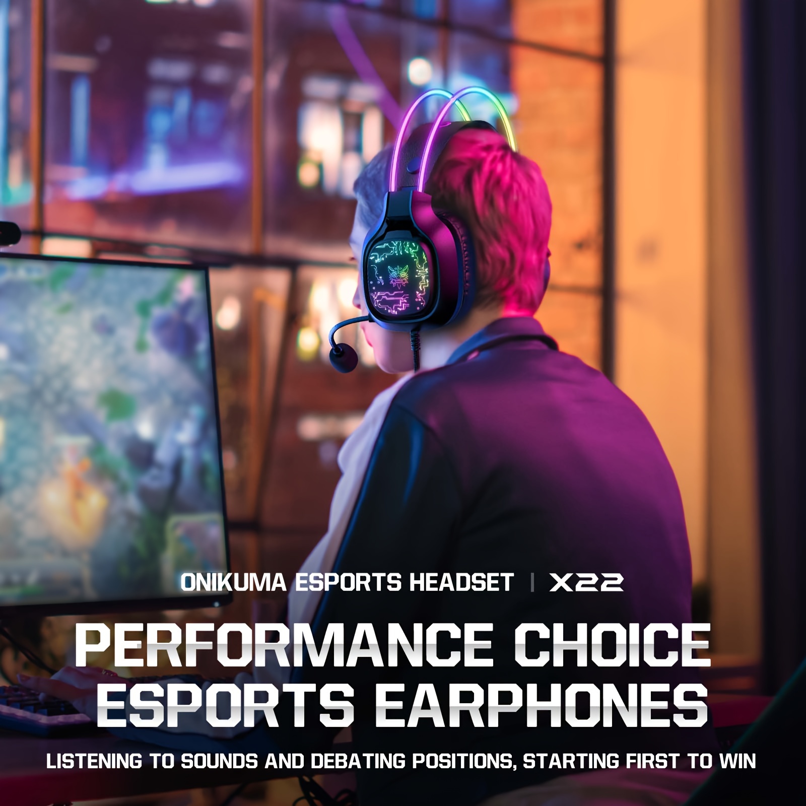 ONIKUMA-X22 سماعة الألعاب مع م - مراجعة Gaming Headset Rgb وسعره