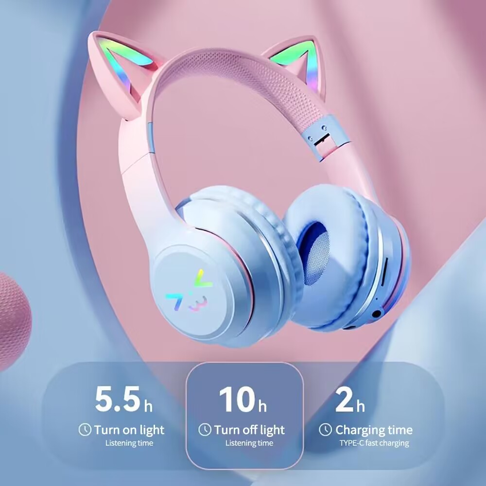 سماعات أذن لاسلكية RGB متوهجة  - مراجعة Gaming Headset Rgb وسعره