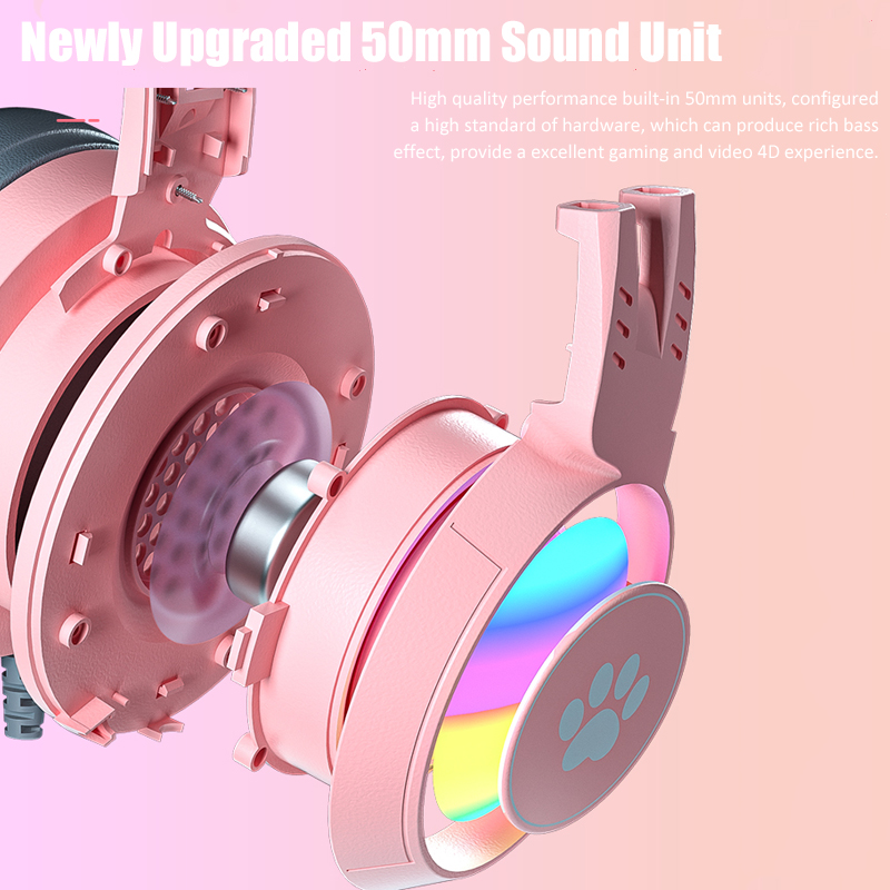 سماعات أذن القط اللطيفة مع ميك - مراجعة Gaming Headset Rgb وسعره