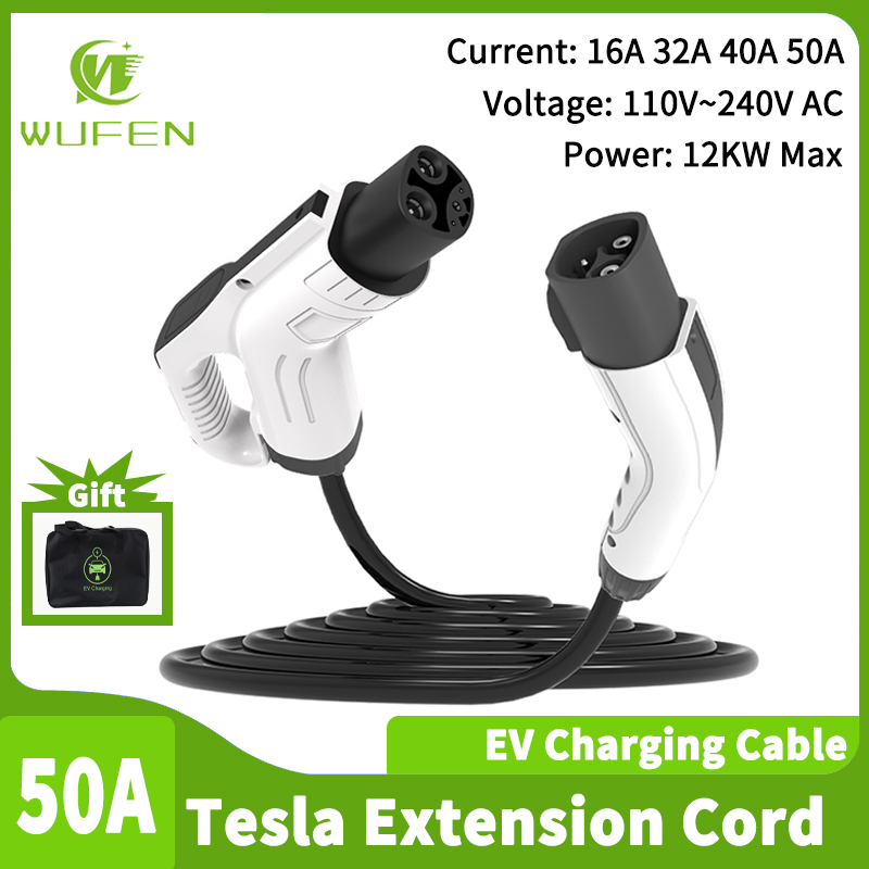 WUFEN تسلا شاحن السيارة الكهرب - مراجعة Cable Extension 3.5 وسعره