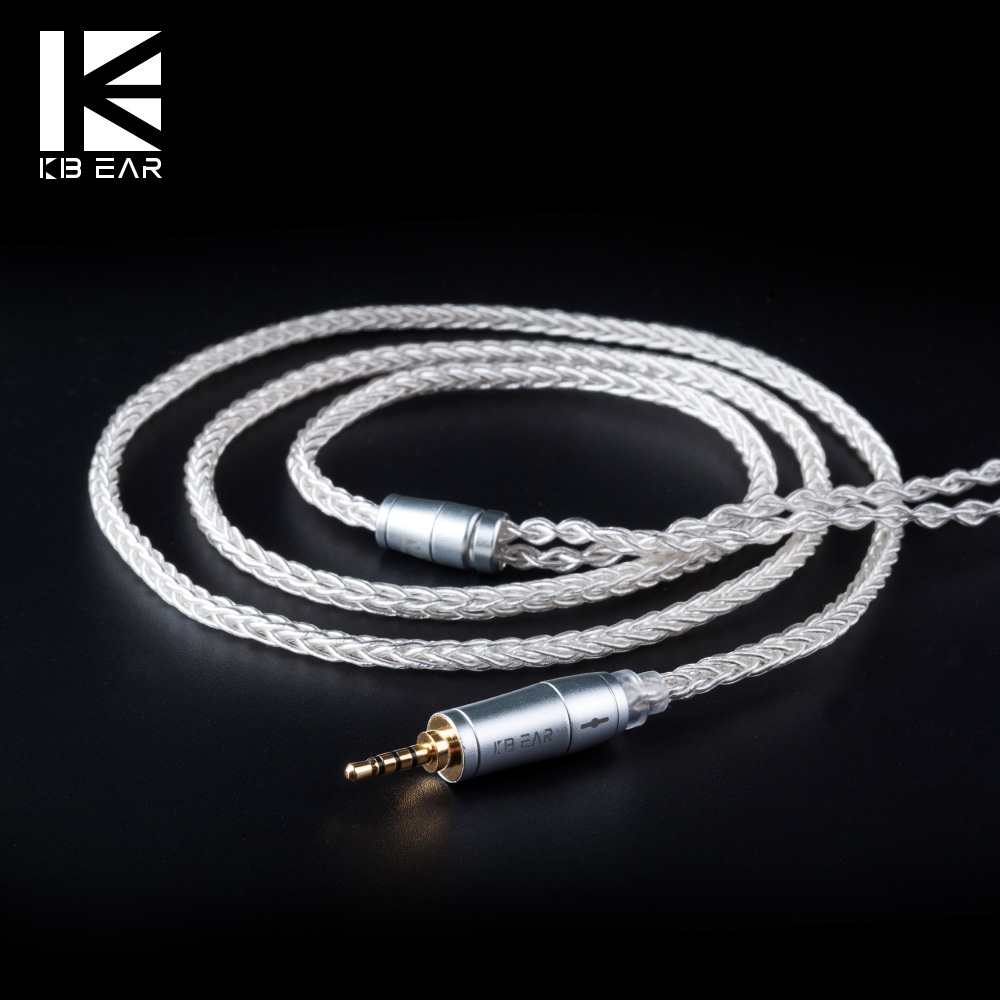 KBEAR 8 Core ترقية الفضة السلك - مراجعة In Ear Monitor Iem وسعره