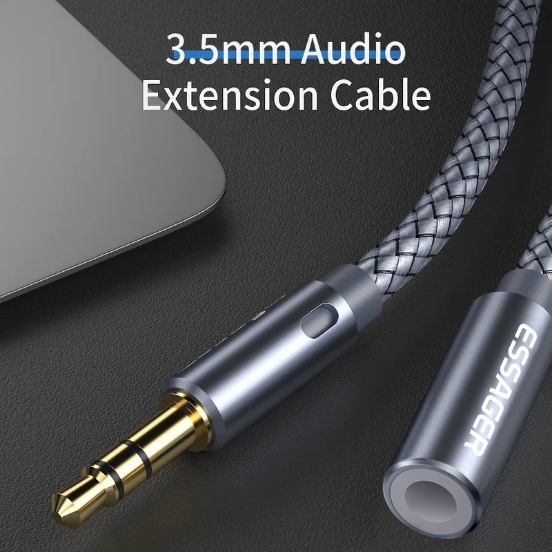 كابل تمديد سماعة الرأس Essager - مراجعة Earphone Splitter Jack وسعره