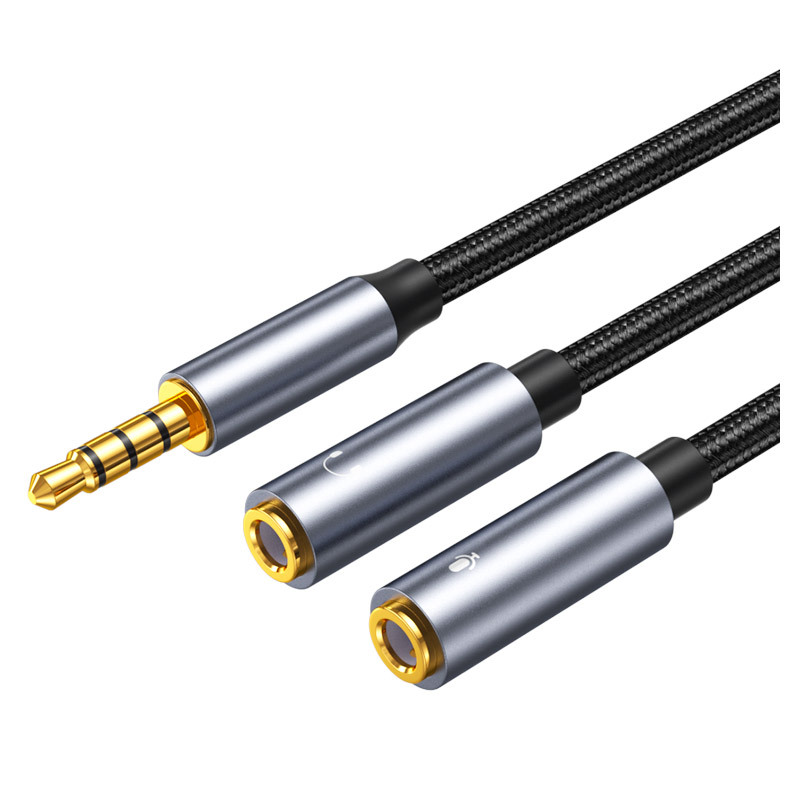 3.5 مللي متر جاك Aux كابل الصو - مراجعة Earphone Splitter Jack وسعره
