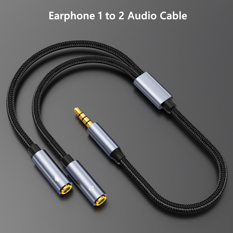 3.5 مللي متر جاك Aux كابل الصو - مراجعة Earphone Splitter Jack وسعره
