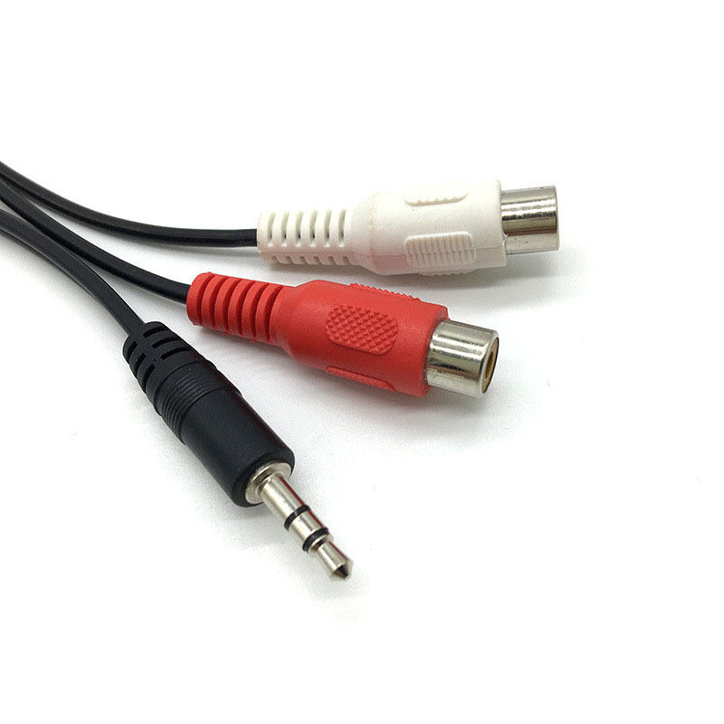 كابل محول ذكر 3.5 إلى 2RCA 2AV - مراجعة Earphone Splitter Jack وسعره