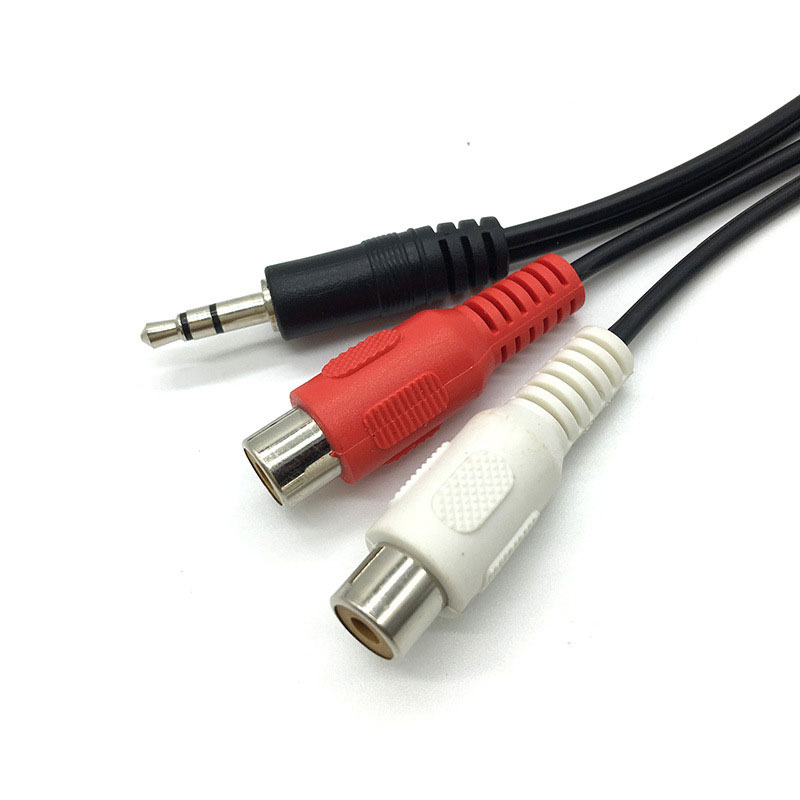 كابل محول ذكر 3.5 إلى 2RCA 2AV - مراجعة Earphone Splitter Jack وسعره