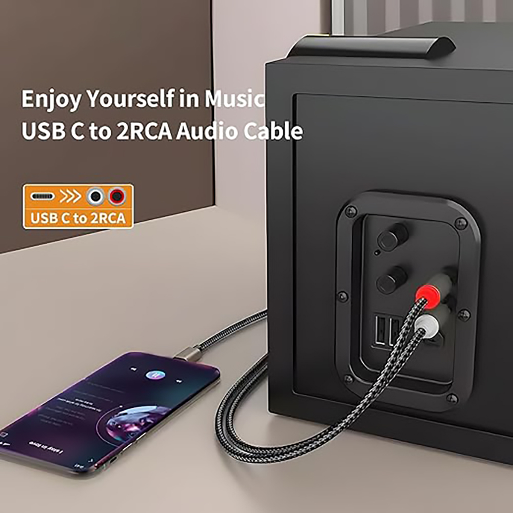 كابل صوت USB C إلى 2 RCA، كابل - مراجعة Earphone Splitter Jack وسعره